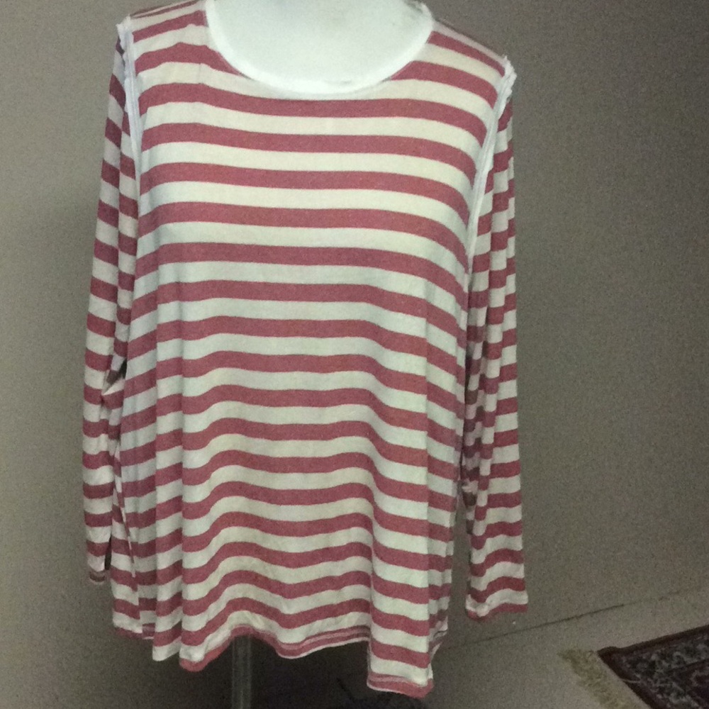 Women’s Rewind long sleeved striped size 3X top.